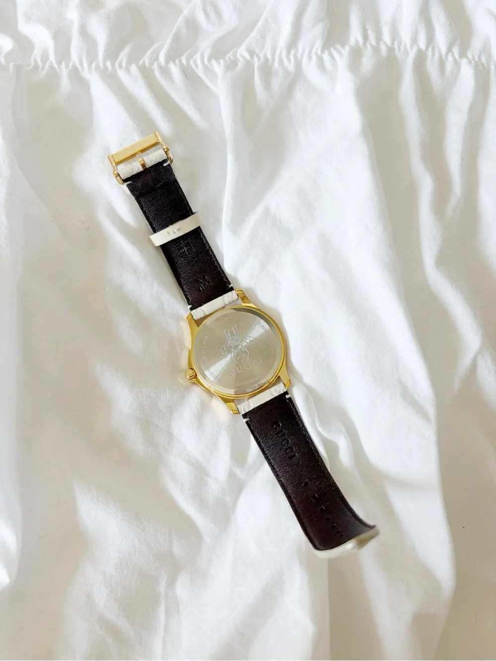 GUCCI G-Timeless 38mm Quartz Watch White Leather